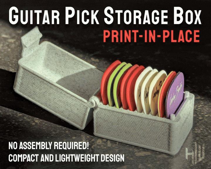 Guitar Pick Storage Box – Print-in-Place Design