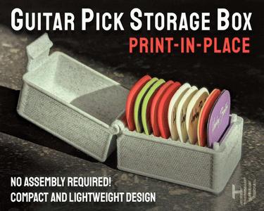 Guitar Pick Storage Box – Print-in-Place Design