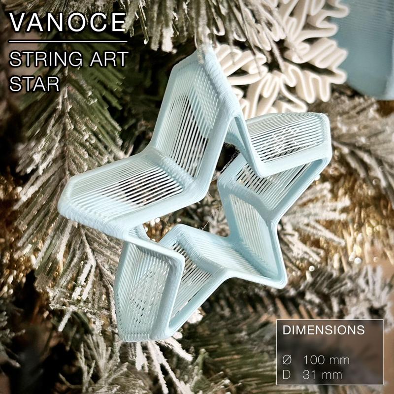 VANOCE  |  Hanging Star, String Art, Christmas Tree