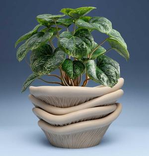 Mushroom plant pot with drainage 3d print STL file – instant download, garden container