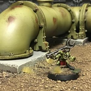 Industrial pipe components for Warhammer40k