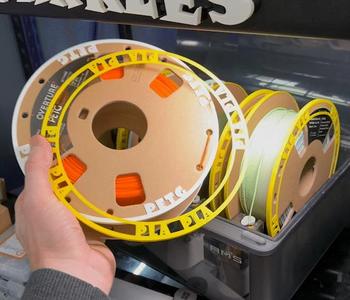 PLA & PETG Cardboard Spool Label Rings for Bambu Lab AMS – With Label