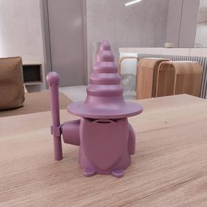 3D Wizard Figure Decor with 3D Stl File & 3D Printing, Kids Toy, Wizard Mini, 3D Printed Decor, Wizard Gifts, Figure Print, Wizard Hat