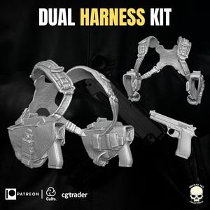 Harness Dual Holster Kit 3D printable file for Action Figures