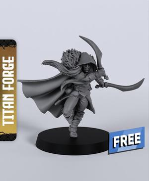 Drow Male Ranger Swords – With Free Dragon  – 5e DnD Inspired for RPG and Wargamers