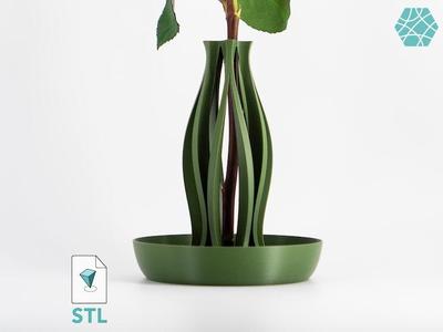 Modern Vase "Emberflare" | Vase STL to 3D print | Open Water & Propagation Design