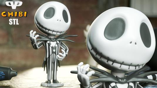 Jack Skellington Chibi STL for 3D Printing ChibiSTL 3DXM