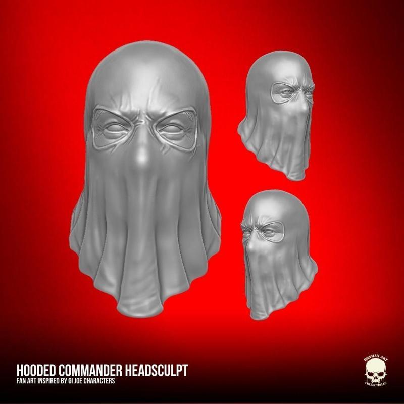 Hooded Commander Head For Action Figures