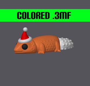 Christmas Leopard Gecko – Mini Monster #8 Colored .3MF