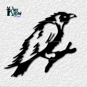 scruffy crow wall art raven decor