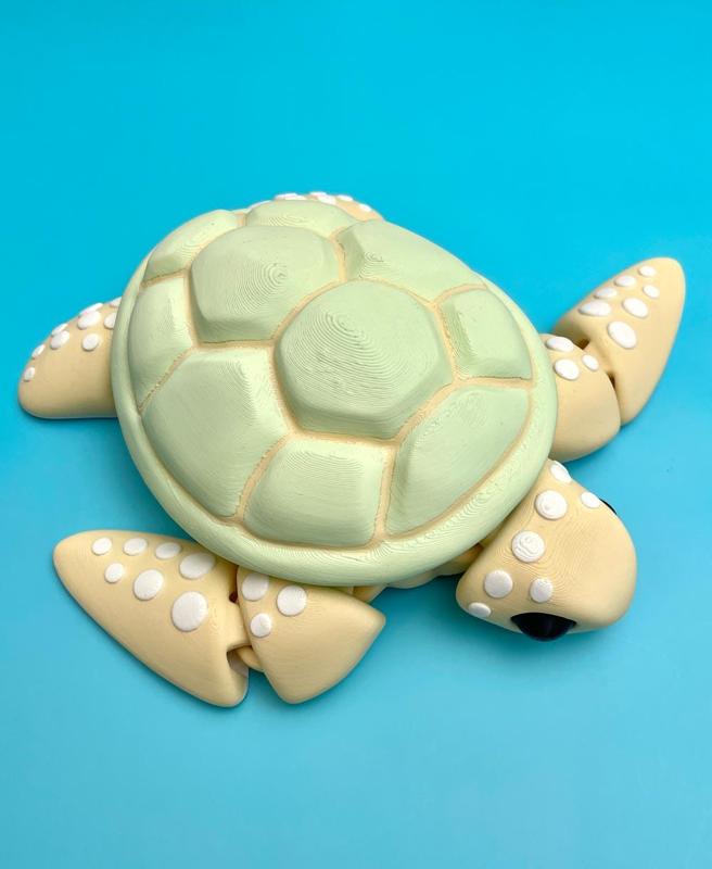 little sea turtle — articulated flexi print-in-place fidget animal