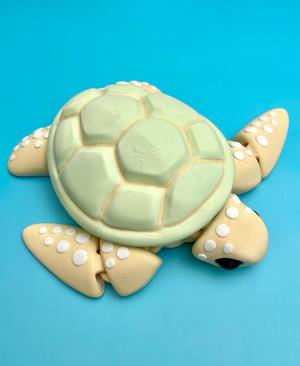 little sea turtle — articulated flexi print-in-place fidget animal