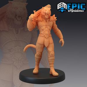 Catfolk Tiger General Broad Sword / Feline Warrior / Weretiger