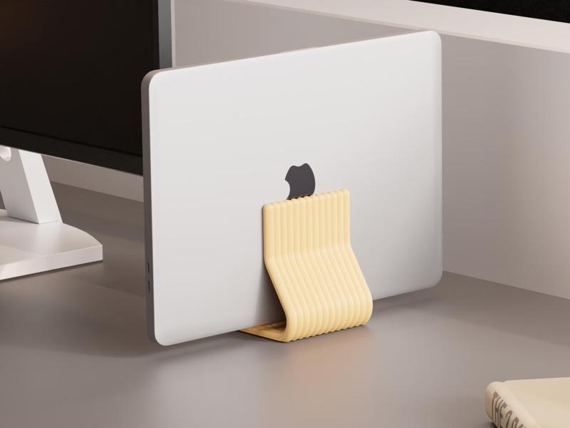 Vertical Laptop Stand. closed lid macbook Stand