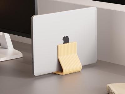 Vertical Laptop Stand. closed lid macbook Stand