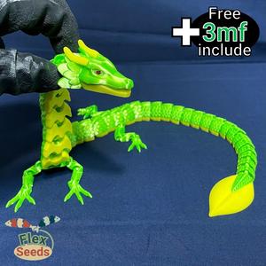 Flexi Leaf Dragon(Print-in-place)
