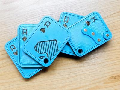 Shuffle AAA / AKQ Modular Fidget Poker Card Slider