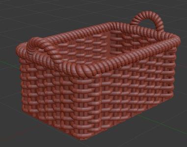 Rectangular wicker basket