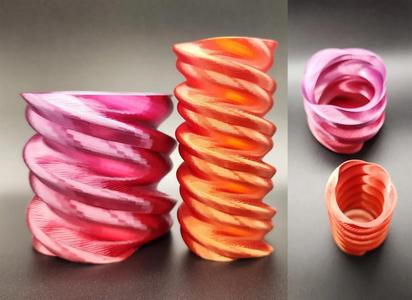Twisted Towel Spiral Vases