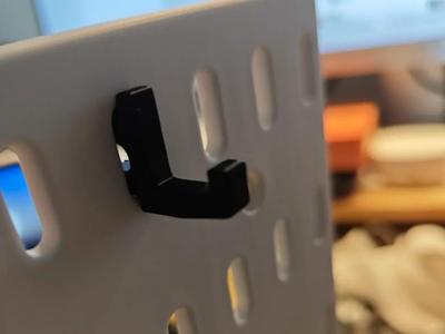 IKEA pegboard single hole small hook (IKEA pegboard accessories)