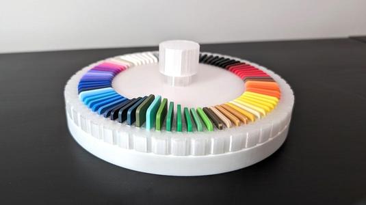 Swatch Display Holder & Carousel for Bambu Lab Filament Swatches