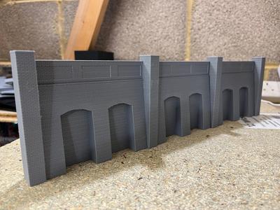Model Railway Low Relief Retaining Walls Modular