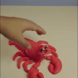 Articulated Lobster, print in place, cute flexi toy.