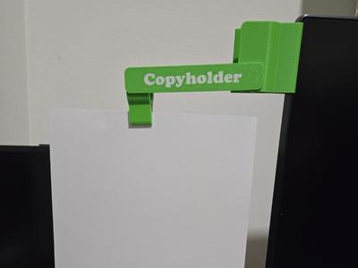 Monitor Mount Document Clip