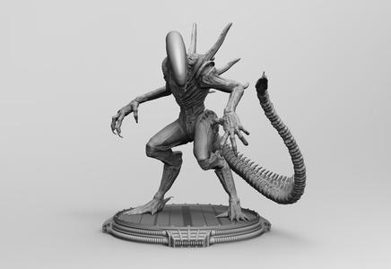 Alien Xenomorph 3D Print On Toxic Chamber Diorama
