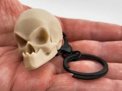skull keyring angry bad