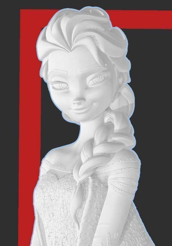 DISNEY FROZEN – ELSA – HI RES 3D PRINT MODEL
