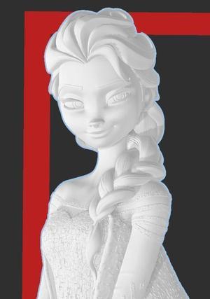 DISNEY FROZEN – ELSA – HI RES 3D PRINT MODEL