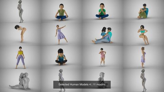 Selected Human Models 4 3D Model Collection