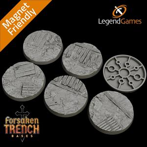 LegendGames 50mm round bases for Trench Crusade x6 Plain version