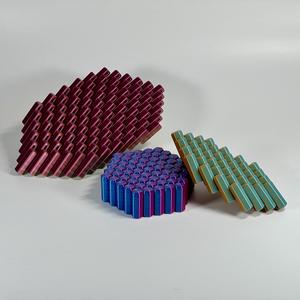 Wobble Hexagons Fidget Flexible Toy Print in Place