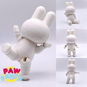 Lil Bunny Articulated Chibi BJD Ball Jointed Doll inspired by Miffy, my Melody