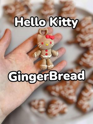 Hello GingerBread Kitty Print in Place Flexi Fidget Keychain Christmas Accessory