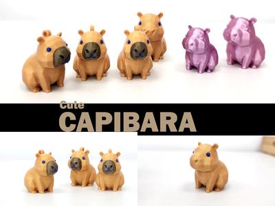 Cute Capibara keychain figurine