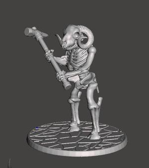 Skeleton Warrior Beastman Ram/Sheep – Warhammer