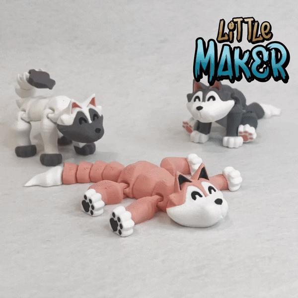 Flexi articulated cute Wolf