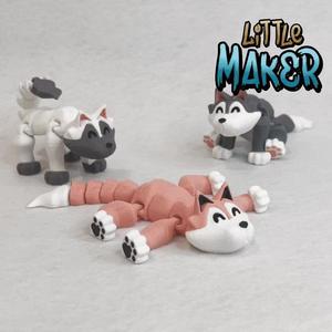 Flexi articulated cute Wolf