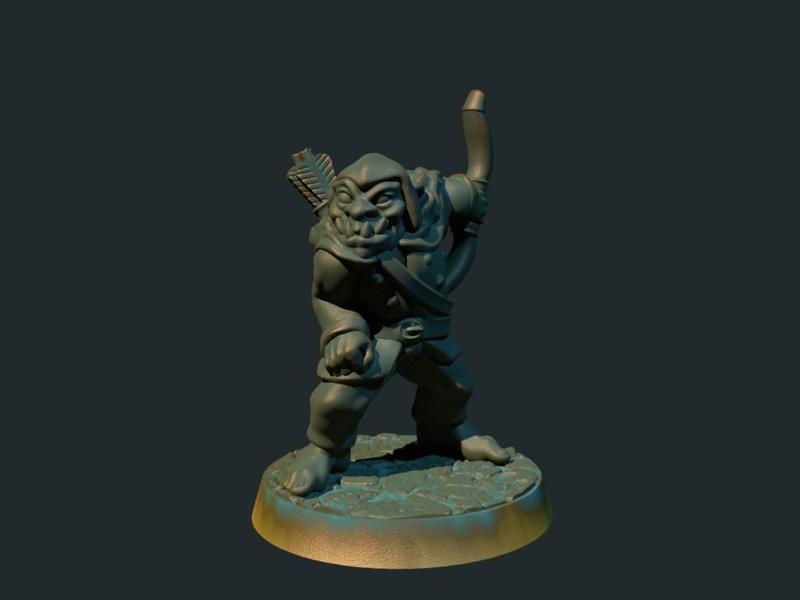 Orc scout/archer 28mm (supportless, FDM friendly)