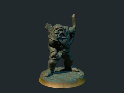 Orc scout/archer 28mm (supportless, FDM friendly)