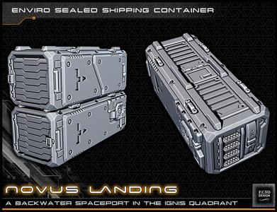 Scifi Shipping Container – 28-32mm gaming – Novus Landing