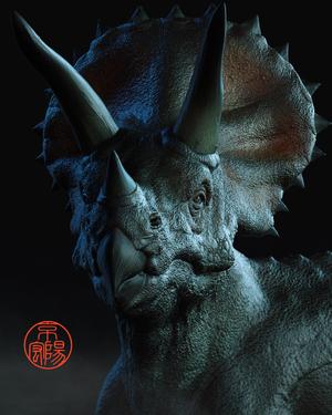 Triceratops 3D print model