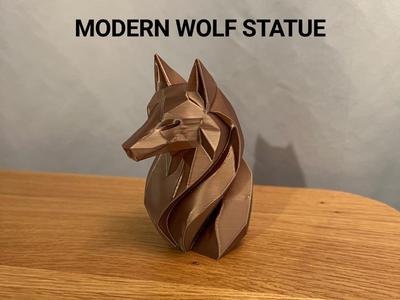 Modern Wolf Statue