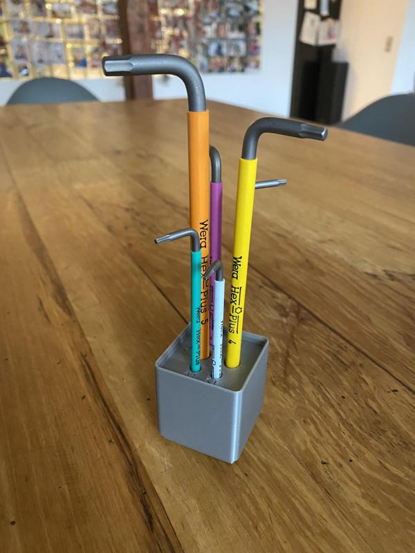 Gridfinity Holder for Hex Wrenches (Wera Hex-Plus)