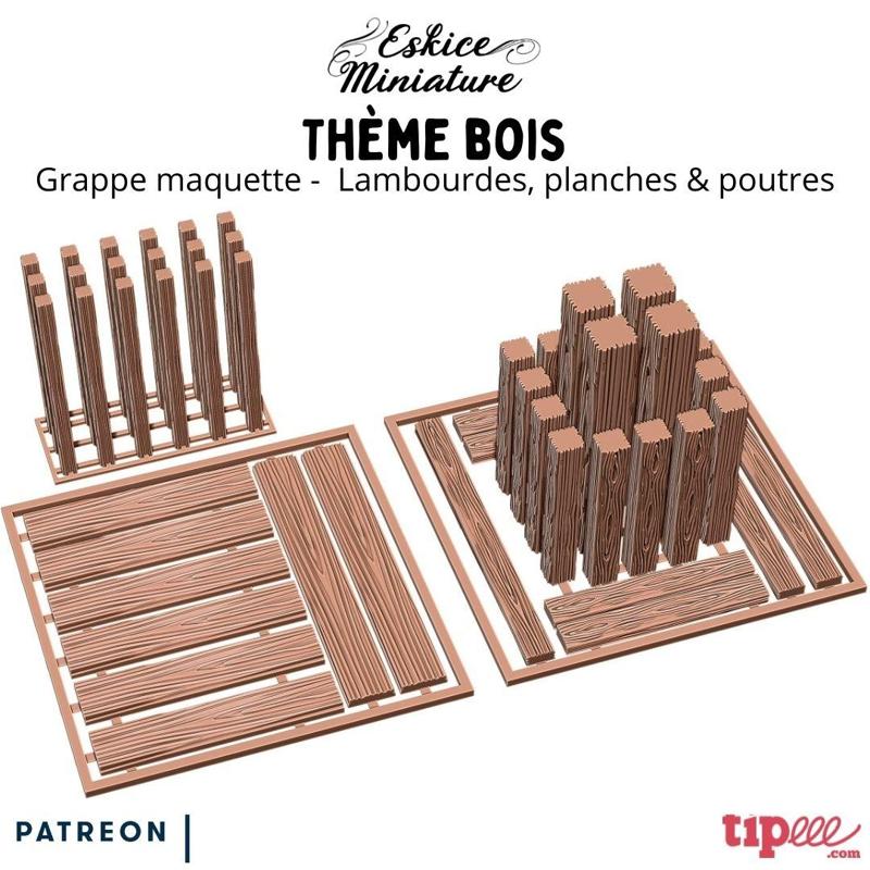 Wood – Models for wargame & diorama scenery by Eskice Miniature