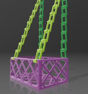 Shower basket with chain links