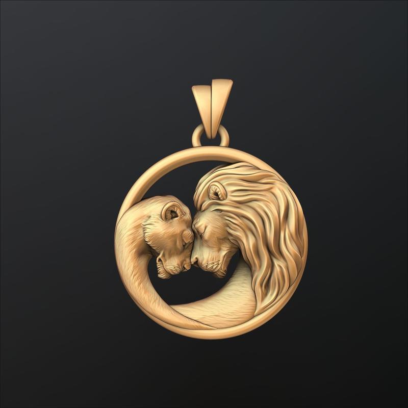 Lion Lioness Pendant